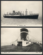 1006 GREAT BRITAIN: Ship SS "Uruguay Start" Of The Blue Star Line, 2 PCs With Different Vi - Other & Unclassified
