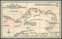 1009 GREAT BRITAIN: COMIC: Old PC With MAP, Chart Of Betrothal Bay Showing The Male Route - Autres & Non Classés