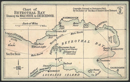 1009 GREAT BRITAIN: COMIC: Old PC With MAP, Chart Of Betrothal Bay Showing The Male Route - Sonstige & Ohne Zuordnung