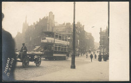 1011 GREAT BRITAIN: BRADFORD: Tram, Nice Street View, Real Photo PC Dated 18/JUN/1909, Unu - Sonstige & Ohne Zuordnung