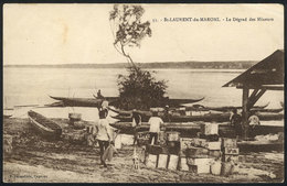 1027 FRENCH GUIANA: ST-LAURENT-DU-MARONI: Les Dégrad Des Mineurs, Canoes, Unused - Other & Unclassified