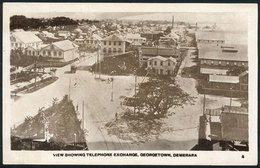 1030 BRITISH GUIANA: GEORGETOWN: View Showing Telephone Exchange, Rare, Fine Quality! - Other & Unclassified