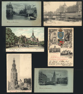 1048 NETHERLANDS: AMSTERDAM: 19 Old PCs With Very Good Views, Mostly Used, VF General Qual - Andere & Zonder Classificatie