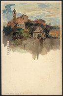 1100 ITALY: GENOVA, Lithograph PC Signed Manuel Wielandt, Ed.Velten, With Some Staining, V - Other & Unclassified