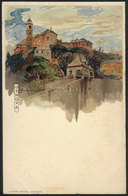 1100 ITALY: GENOVA, Lithograph PC Signed Manuel Wielandt, Ed.Velten, With Some Staining, V - Sonstige & Ohne Zuordnung