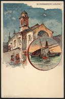 1104 ITALY: ST.MARGHERITA LIGURE, Lithograph PC Signed Manuel Wielandt, Ed.Velten, VF! - Other & Unclassified