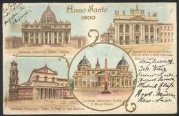 1106 ITALY: HOLY YEAR 1900, Ed. G. Gualassini, Sent To Uruguay On 3/OC/1900, Very Fine Qua - Autres & Non Classés