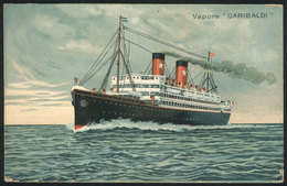 1112 ITALY: "Steamship "GARIBALDI" Of Transatlantica Italiana Line, Unused, Fine Quality! - Sonstige & Ohne Zuordnung