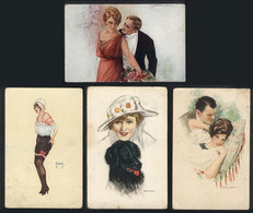 1118 ITALY: ITALIAN ILLUSTRATORS: 15 Old PCs, Artist Signed For Example By Miliotti, T. Co - Other & Unclassified