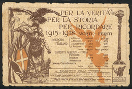 1121 ITALY: World War I: Italian And Allied Soldiers, Number Of Casualties And Military Wo - Autres & Non Classés
