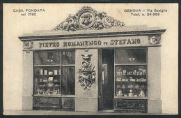 1149 ITALY: GENOVA: Pietro Romanego Fu Stefano Store, Founded In 1780, Ed. Dell'Avo, Unuse - Autres & Non Classés