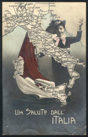 1161 ITALY: Route Map Of Italy, Sent To Cape Town In 1908, One Bent Corner - Autres & Non Classés