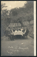 1165 ITALY: SANTA MARGHERITA LIGURE: Banquet Al Fresco, Real Photo PC Dated 1911 - Autres & Non Classés