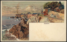 1178 ITALY: NERVI, Very Nice Lithograph PC Signed Manuel Wielandt, Ed.Velten, VF Quality! - Autres & Non Classés