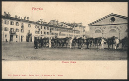 1182 ITALY: PINEROLO: Horses On Piazza Roma, Ed. AJassa E Ferrato, Unused, VF Quality - Other & Unclassified