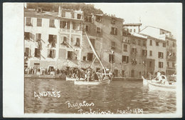 1185 ITALY: PORTOFINO: Regattas, Boats, Real Photo PC August 1909, VF Quality - Other & Unclassified