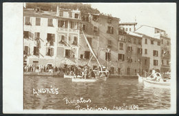 1185 ITALY: PORTOFINO: Regattas, Boats, Real Photo PC August 1909, VF Quality - Autres & Non Classés