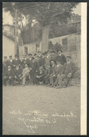 1207 ITALY: Group Of Men Of Santa Margherita, Real Photo PC Dated 18 October 1911, VF Qual - Other & Unclassified