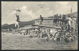 1215 ITALY: VARAZZE: People On The Beach, Used In 1909, VF Quality - Autres & Non Classés