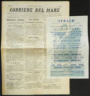 1236 ITALY: Advertising Leaflet Of "Societa Di Navigazione Italia" (Genova) + Newspaper "C - Publicité
