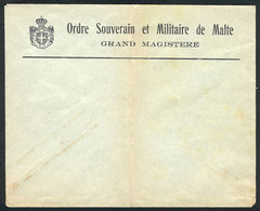1274 MALTA: Envelope With Printed Corner Of The Order Of Malta, Folded - Autres & Non Classés