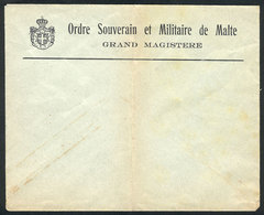 1274 MALTA: Envelope With Printed Corner Of The Order Of Malta, Folded - Andere & Zonder Classificatie