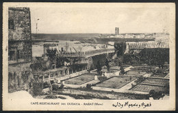 1275 MOROCCO: RABAT: Café-Restaurant Oudaya, View Of The Port, Used PC Of VF Quality - Autres & Non Classés