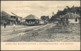1341 NORTH BORNEO: JESSELTON: Railway Station & Telegraph Office, Franked With 2c., And Se - Other & Unclassified