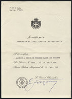 1348 ITALY: Certificate For The Cross Of Merit 1st Class Of The Order Of Malta Awarded To - Advertising