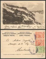 1372 PARAGUAY: Guairá Waterfalls, PC Used In 1904, VF Quality! - Paraguay