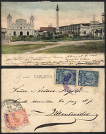 1390 PARAGUAY: ASUNCIÓN: The Cathedral And Plaza De Constitución, Ed.Grütter, Sent To Mont - Paraguay