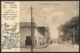 1408 PARAGUAY: ASUNCIÓN: A Street View And Map Of Paraguay, Ed.Grütter, VF Quality! - Paraguay