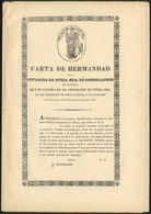1419 PERU: Circa 1840: Document Of The Brotherhood Of N.S. Consolación De Utrera, Mercedes - Historical Documents