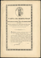 1419 PERU: Circa 1840: Document Of The Brotherhood Of N.S. Consolación De Utrera, Mercedes - Historische Dokumente