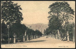 1429 PERU: LIMA: Alameda De Los Descalzos, Ed.Orellana, Circa 1905, VF Quality! - Pérou