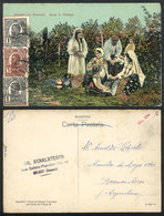 1443 ROMANIA: Family In Typical Costumes, Sent To Buenos Aires In 1919, VF Quality - Rumänien