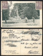 1446 ROMANIA: BARLAD: Public Park, Ed. Papetaria Lumina, Sent To Buenos Aires In 1912 - Romania