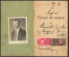 1452 ROMANIA: WORK BOOK (Carnet De Munca) Of The Year 1918 Of A Man That Emigrated To Arge - Non Classés