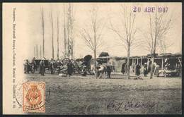 1456 RUSSIA: TASHKENT: Market Of Camels, Sent From VOLCHANSK To Argentina In 1907, VF Qual - Russia