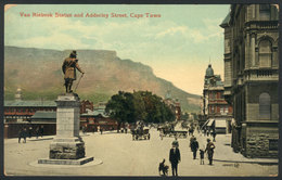 1481 SOUTH AFRICA: CAPE TOWN: Van Riebeek Statue And Adderley Street, Ed. Valentine & Sons - Afrique Du Sud