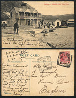 1482 SOUTH AFRICA: Boating At Lakeside, Near Cape Town, Ed. P.S., Sent To Bagheria In 1908 - Afrique Du Sud