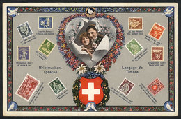 1495 SWITZERLAND: The Language Of Postage Stamps, Couple In Love, Ed. Rosenzweig, Unused A - Andere & Zonder Classificatie