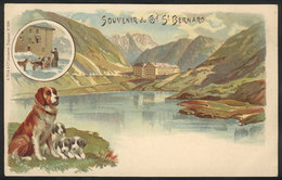 1501 SWITZERLAND: Great St Bernard Pass: Old Lithograph PC, Unused, VF Quality - Bern