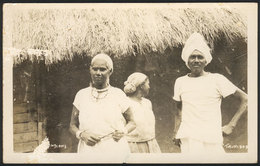 1523 TRINIDAD: Old Real Photo PC With View Of Indian Man And Women, Minor Defects On Front - Trinidad