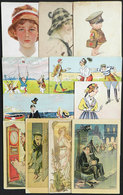 1533 WORLDWIDE: ARTIST SIGNED: 11 Old Postcards Signed By Various Illustrators (for Exampl - Unclassified