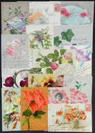 1539 WORLDWIDE: FLOWERS: 15 Postcards, Circa 1900s, VF Quality - Unclassified