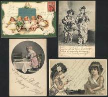 1546 WORLDWIDE: BOYS, GIRLS: 17 Old Postcards, Beautiful, VF Quality. - Non Classés