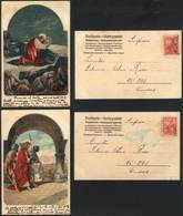 1551 WORLDWIDE: RELIGION: Complete Set Of 12 Old Postcards, Calvary, VF Quality! - Unclassified