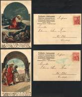 1551 WORLDWIDE: RELIGION: Complete Set Of 12 Old Postcards, Calvary, VF Quality! - Non Classés