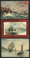 1554 WORLDWIDE: SAILING BOATS: 6 Old Postcards, Very Fine Quality! - Ohne Zuordnung